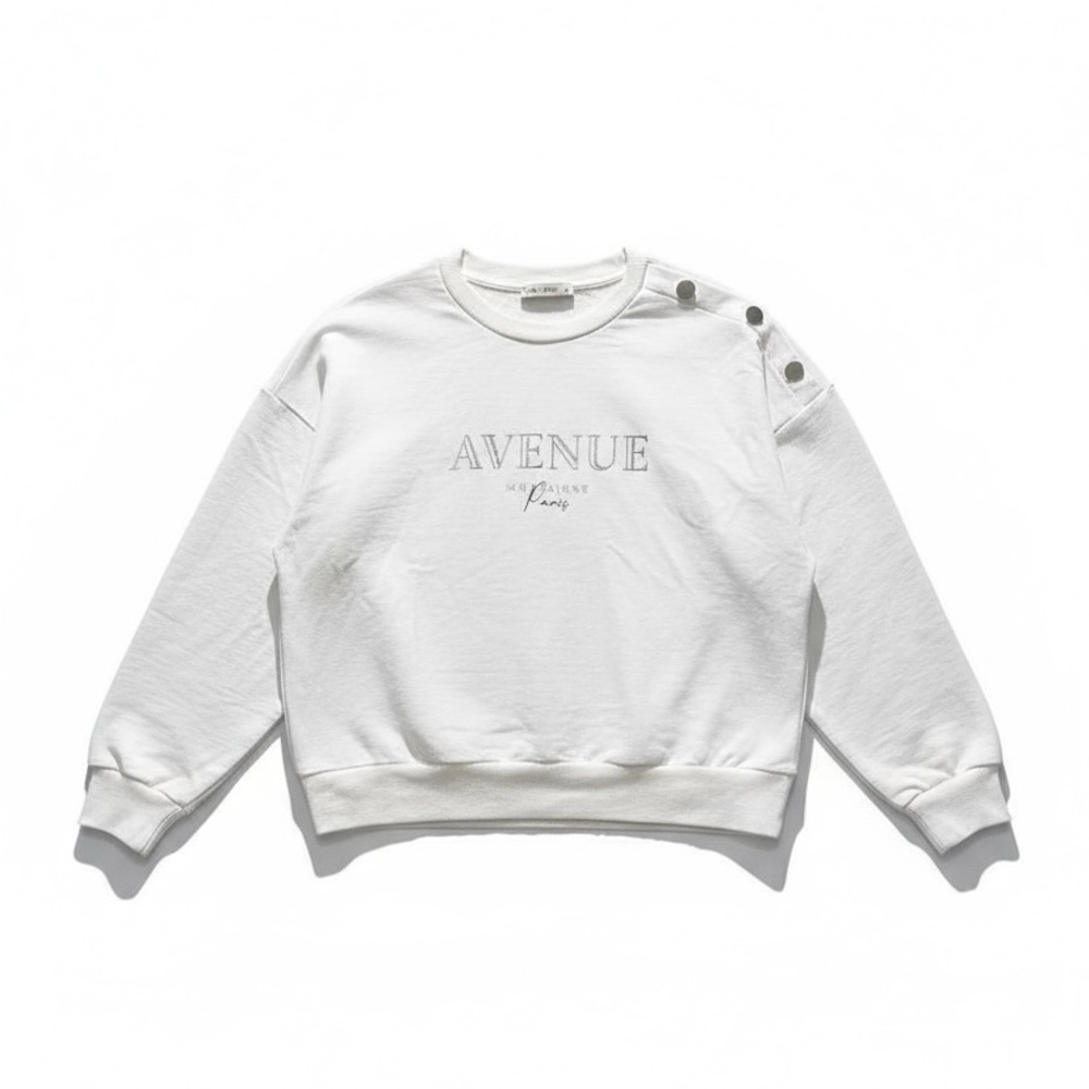 Graphic “Avenue Montaigne Paris” Sweatshirt – French Girl Euro Chic |Size M